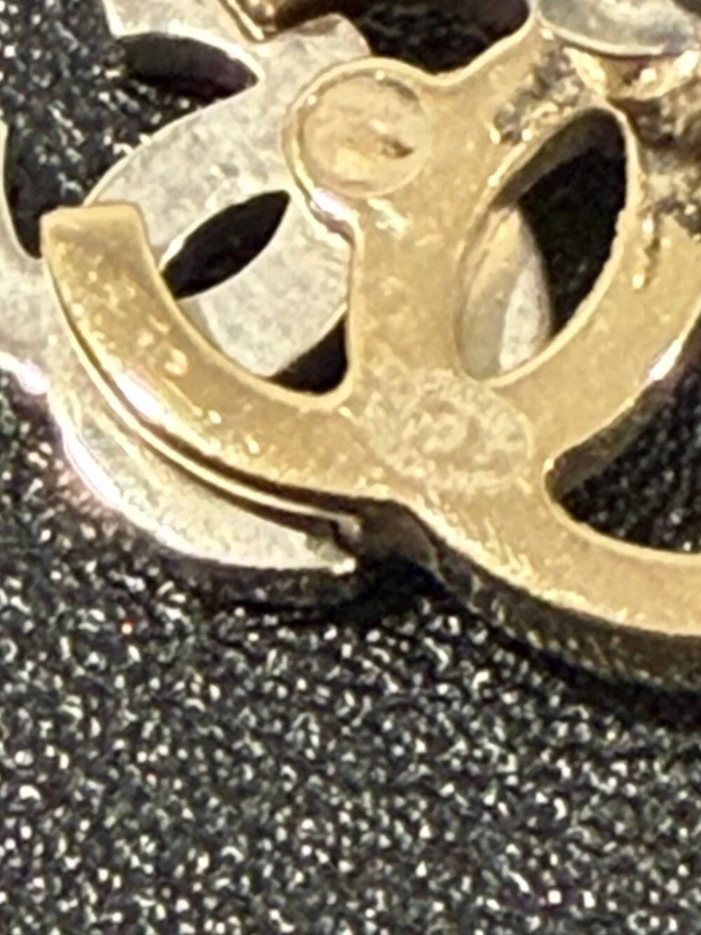 Chanel Crystal Double CC Earrings Gold/Silver (JB1487)